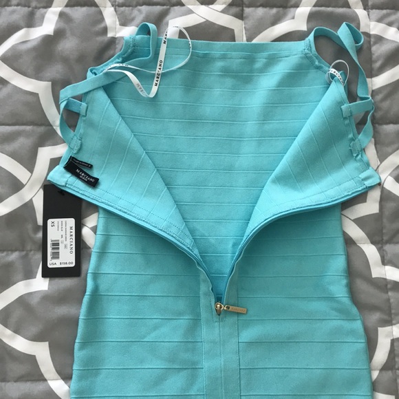 Marciano Chesna Bandage Dress Bisera Blue XS NWT - Picture 4 of 8